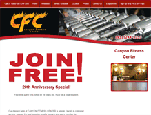 Tablet Screenshot of canyonfitnesscenter.com